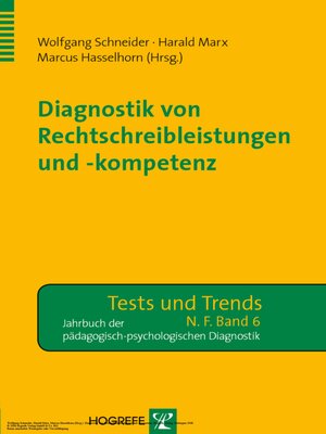 cover image of Diagnostik von Rechtschreibleistungen und -kompetenz